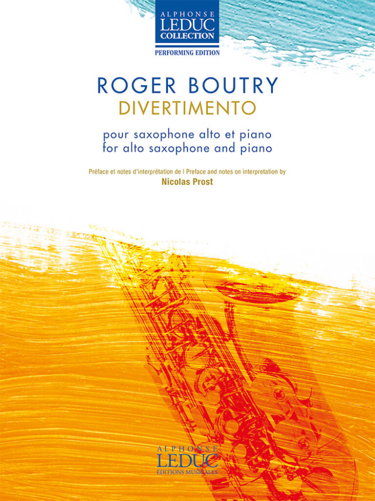 Roger Boutry: Divertimento pour saxophone alto et piano: Alto Saxophone And Accomp.