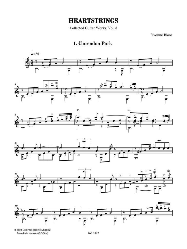 Yvonne Bloor: Heartstrings - Collected Guitar Works, vol. 3: Guitar Solo