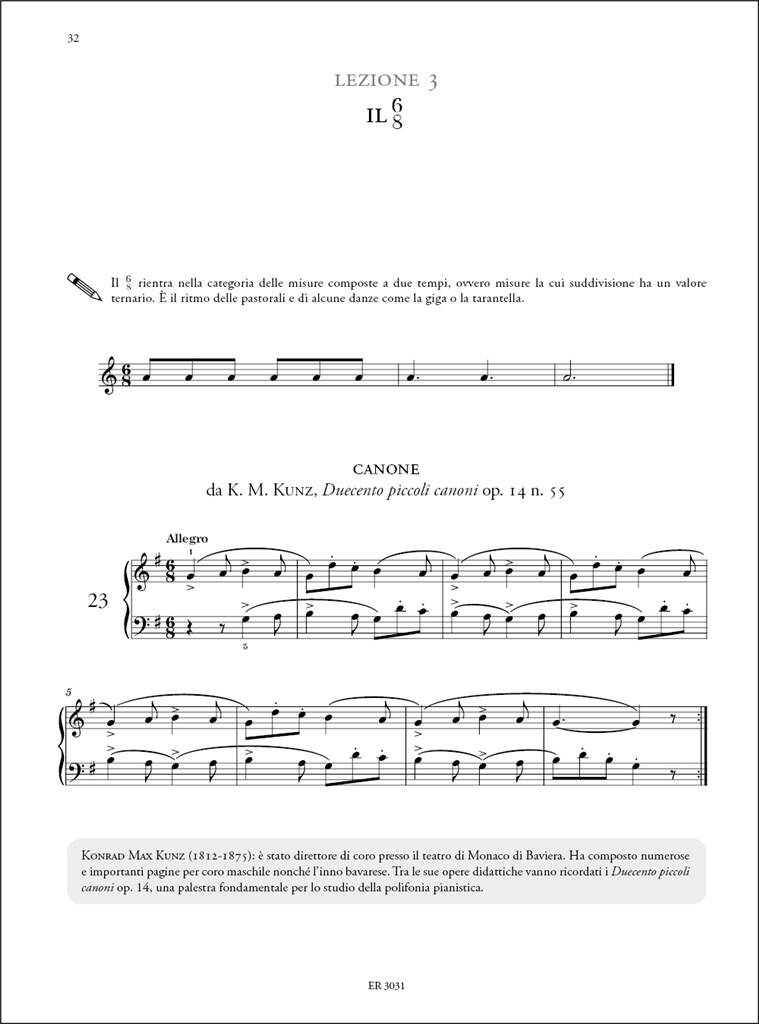 Pianoforte - Cenni di teoria, esercizi, repertorio