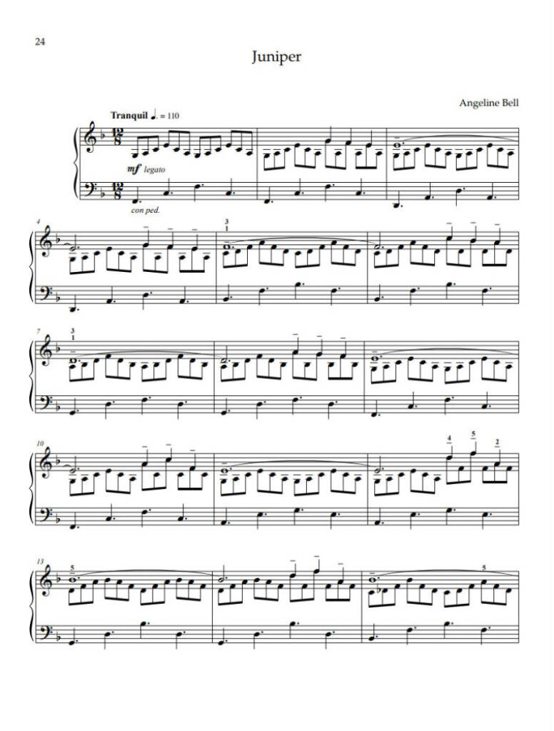 Angeline Bell: My Forest Notebook: Piano Solo