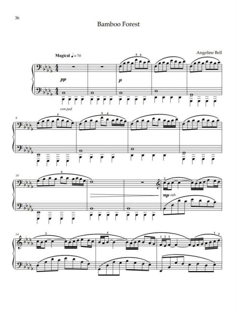 Angeline Bell: My Forest Notebook: Piano Solo