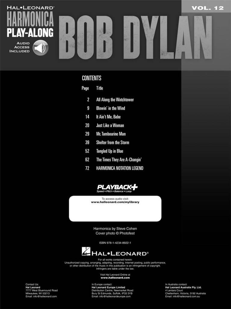 Bob Dylan Bob Dylan Harmonica Musicroom