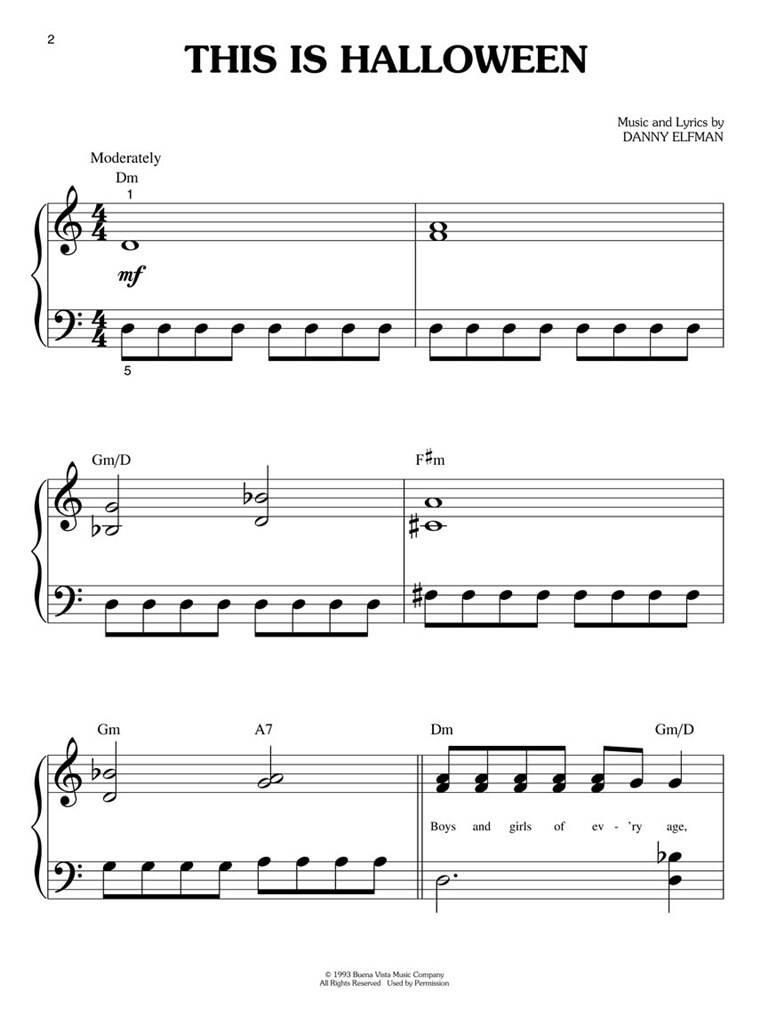 Tim Burton's The Nightmare Before Christmas: Piano Solo