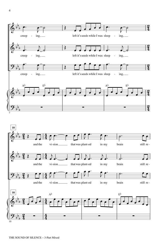 Paul Simon: The Sound of Silence: (Arr. Roger Emerson): Mixed Choir And Accomp.