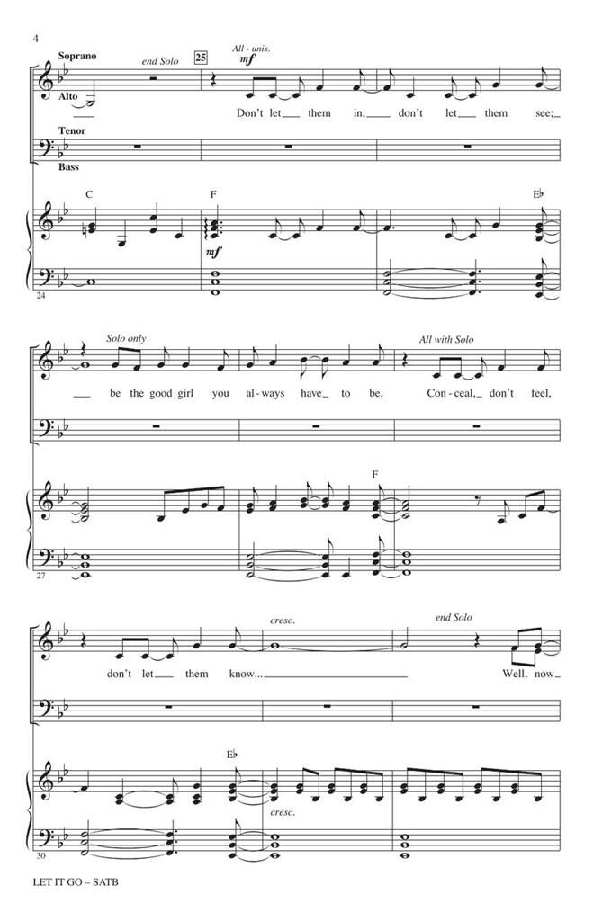 Let It Go: (Arr. Mac Huff): Mixed Choir And Accomp.