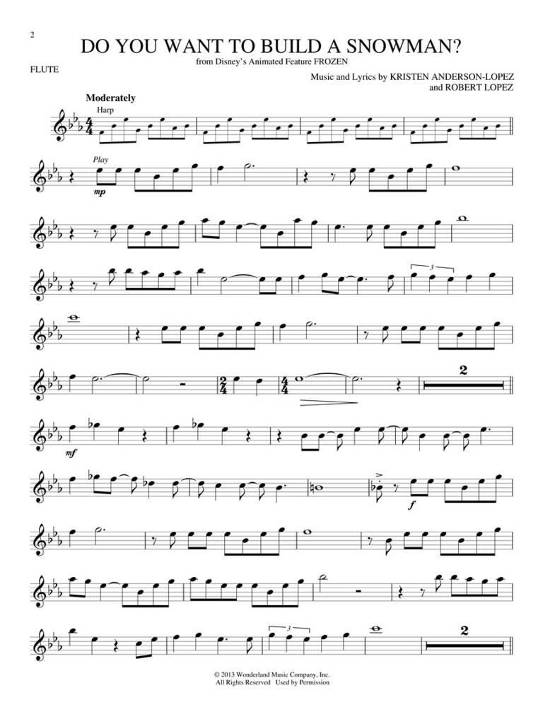 Songs from Frozen, Tangled and Enchanted: Flute Solo