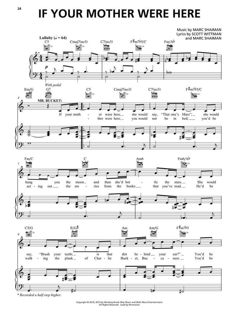 Charlie and the Chocolate Factory: Vocal And Piano