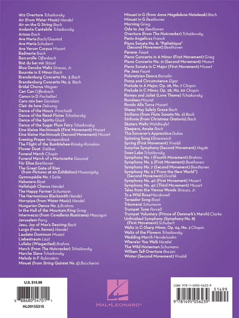 101 Classical Themes for Flute: Flute Solo