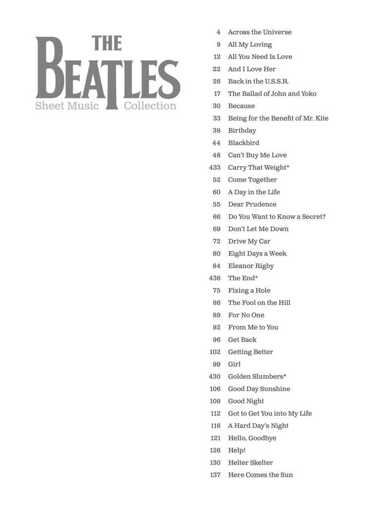 The Beatles: The Beatles Sheet Music Collection: Piano, Vocal And Guitar