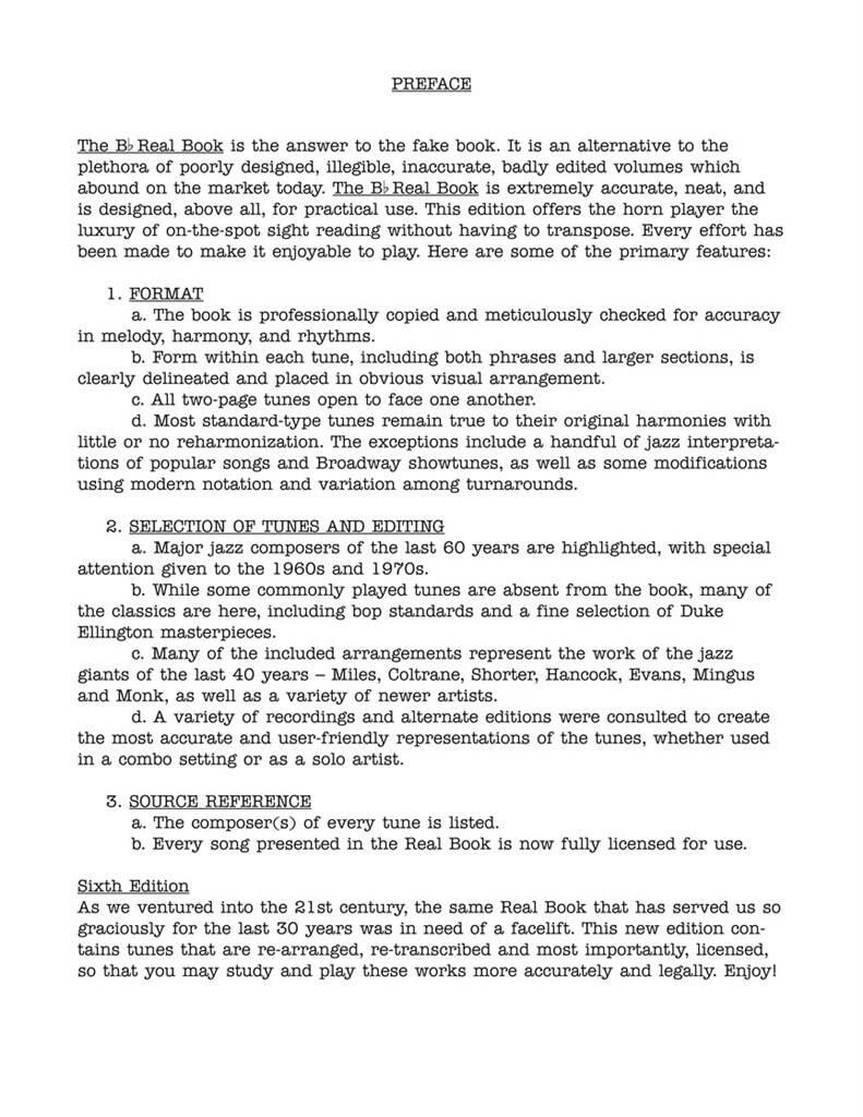 The Real Book - Volume I - Sixth Edition: B-Flat Instrument