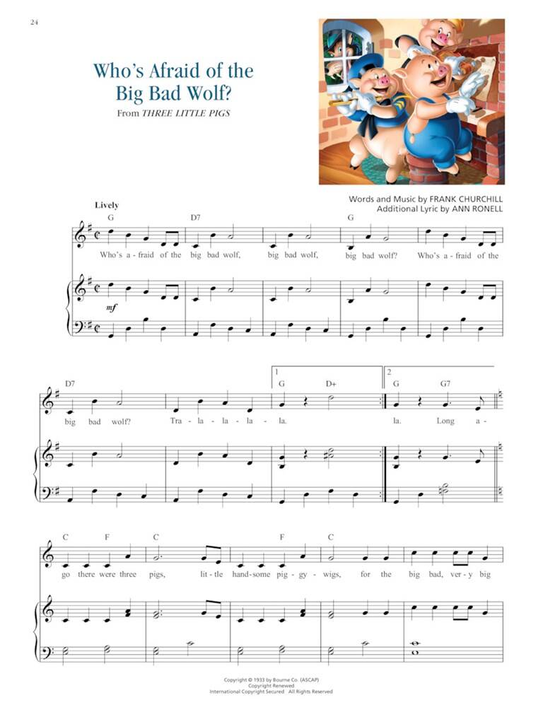 The Illustrated Treasury of Disney Songs: Piano, Vocal And Guitar