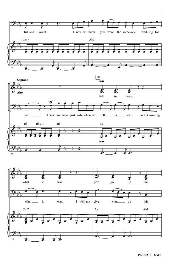 Perfect: (Arr. Audrey Snyder): Mixed Choir And Accomp.