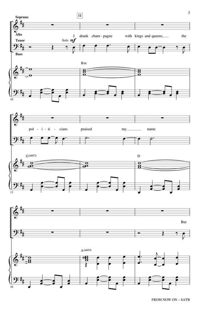 Benj Pasek: From Now On (from The Greatest Showman): (Arr. Roger Emerson): Mixed Choir And Accomp.
