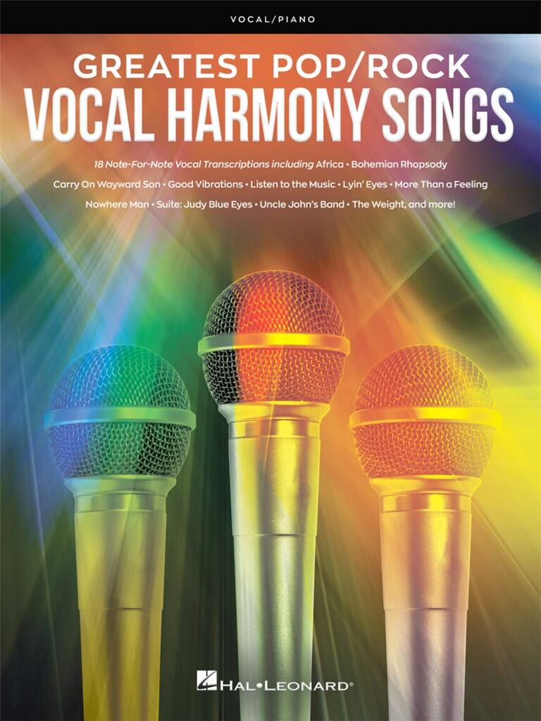 Greatest Pop/Rock Vocal Harmony Songs: Vocal And Piano