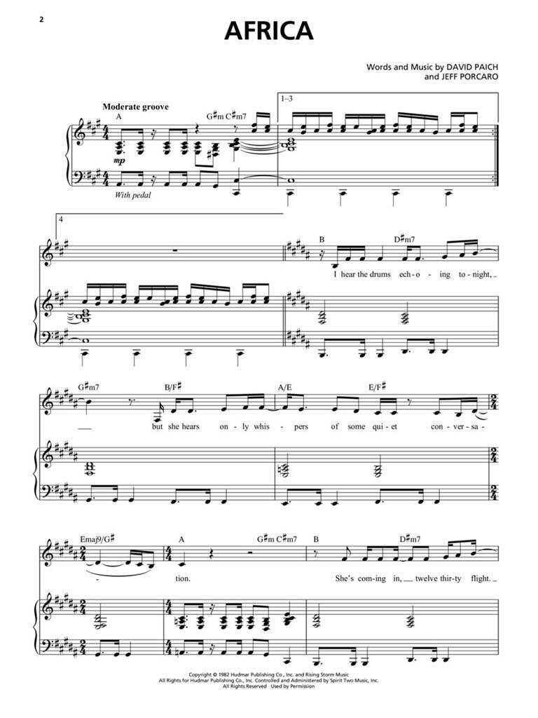 Greatest Pop/Rock Vocal Harmony Songs: Vocal And Piano