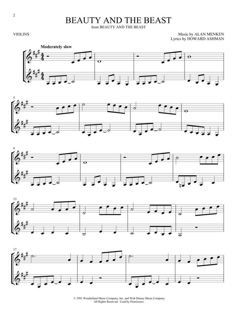 Disney Songs: (Arr. Mark Phillips): Violin Duet