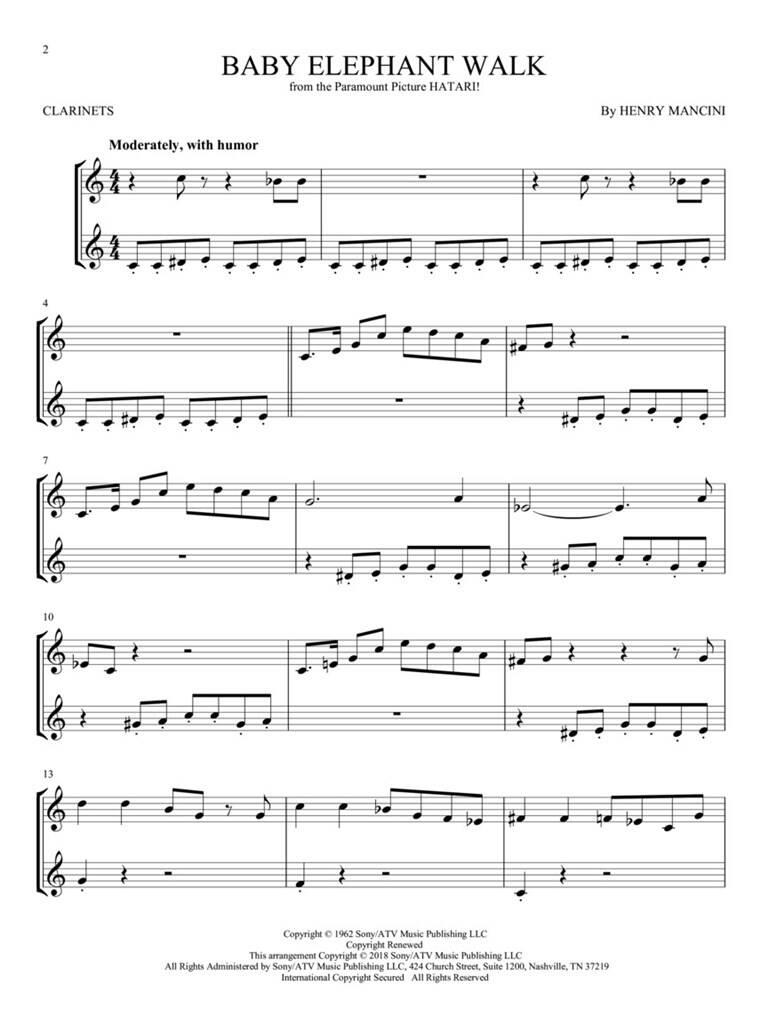 Movie Songs for Two Clarinets: (Arr. Mark Phillips): Clarinet Duet