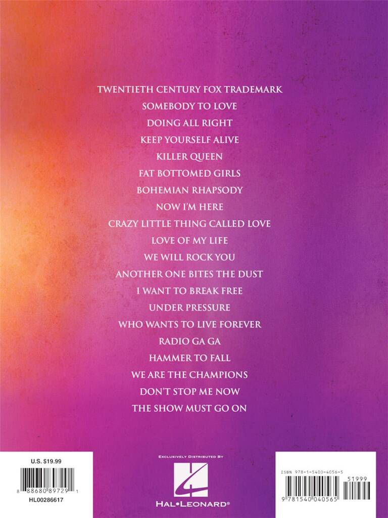 Queen: Bohemian Rhapsody: Piano, Vocal And Guitar
