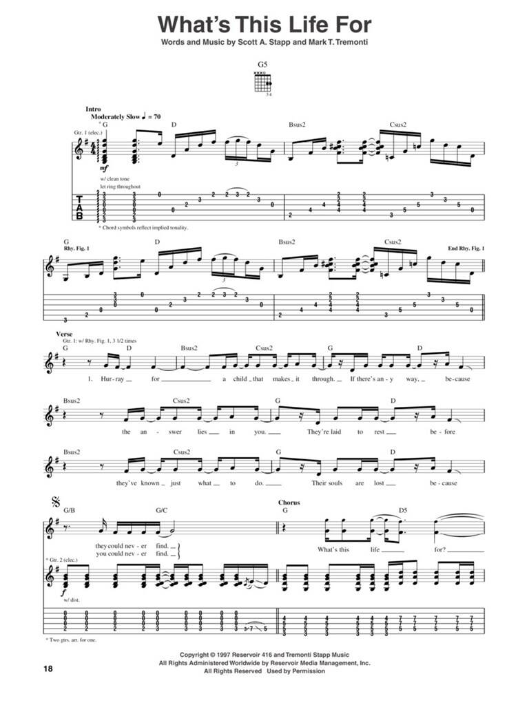Creed: Creed - Greatest Hits: Guitar Solo
