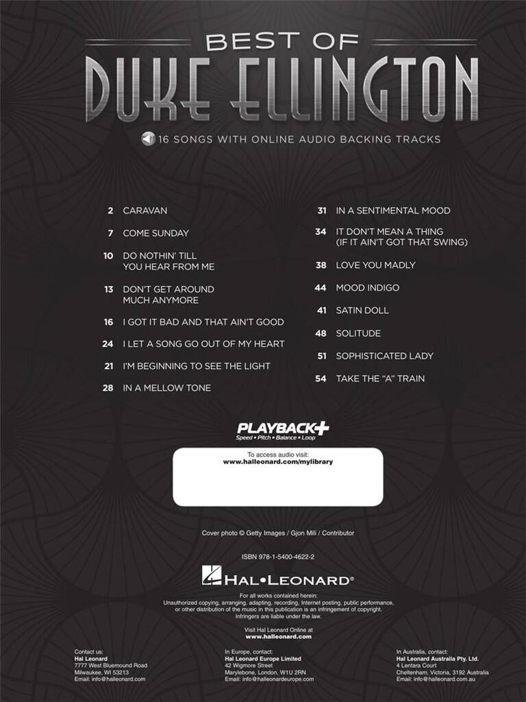 Best of Duke Ellington: Piano, Vocal And Guitar