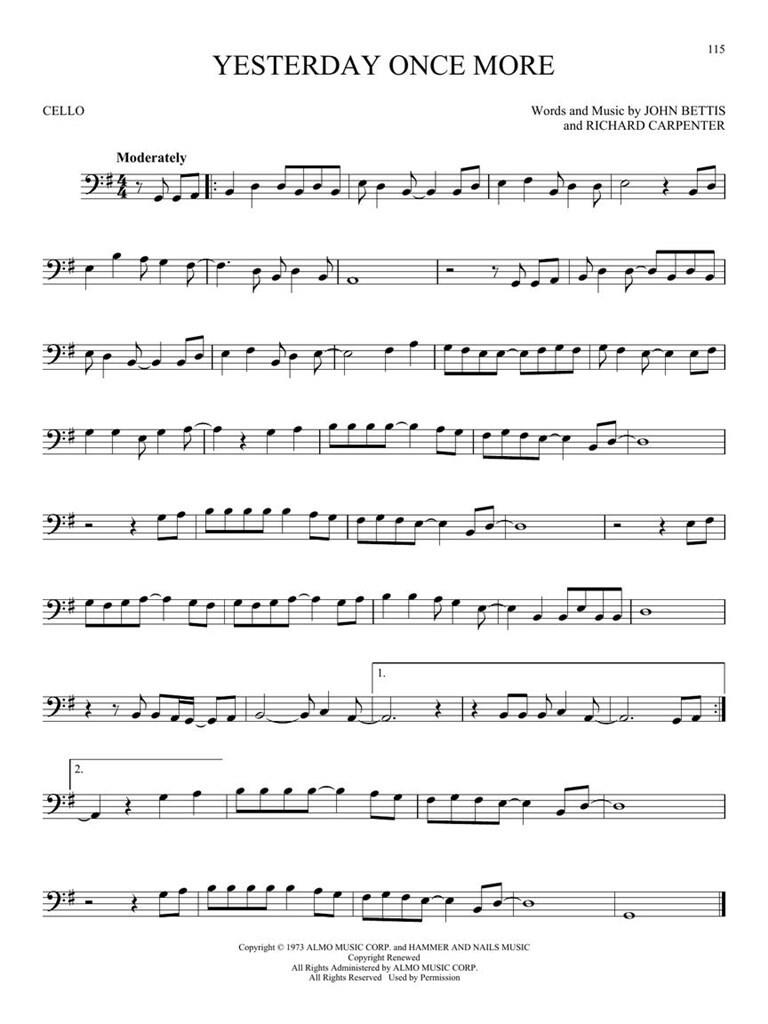 101 Most Beautiful Songs: Cello Solo