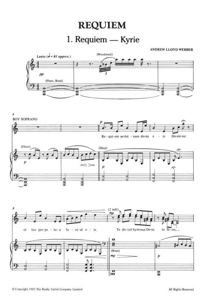Andrew Lloyd Webber: Requiem: Mixed Choir And Accomp.