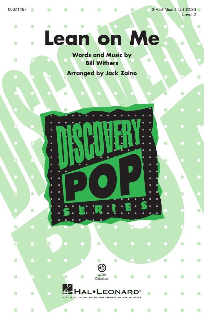 Bill Withers: Lean on Me: (Arr. Jack Zaino): Mixed Choir And Accomp.