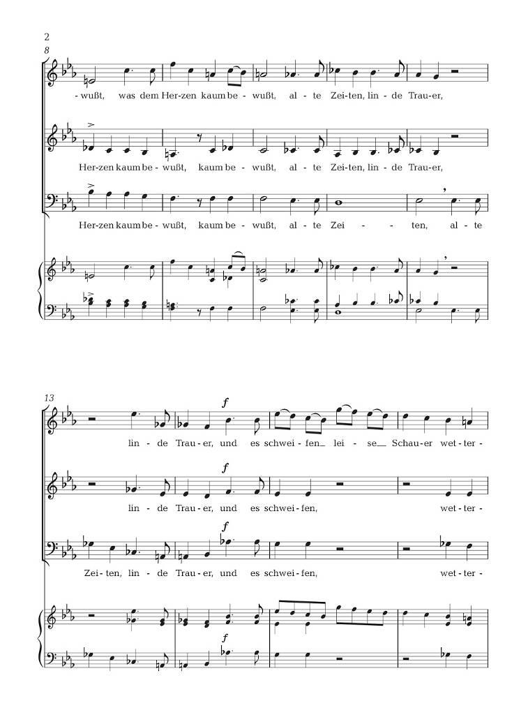 Chorlieder I/Choral Works I: Mixed Choir A Cappella