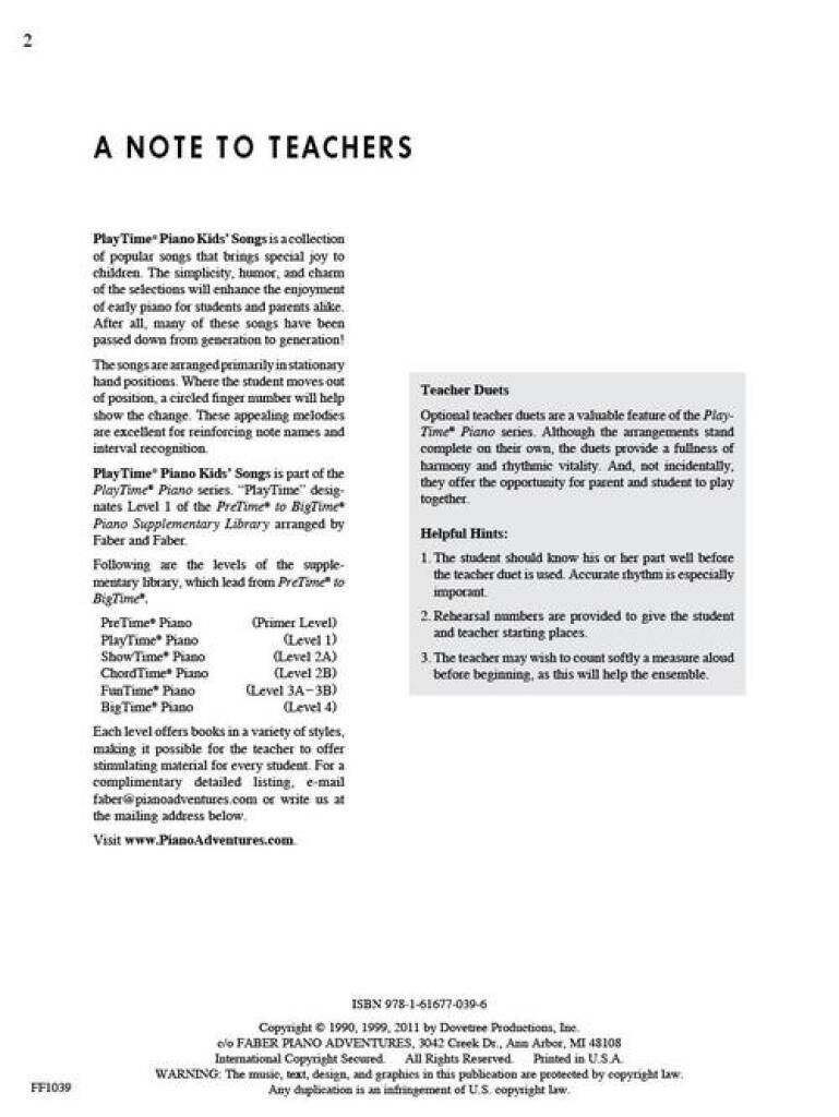 PlayTime Piano Kids' Songs