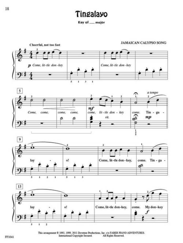 ChordTime Piano Kids' Songs Level 2B