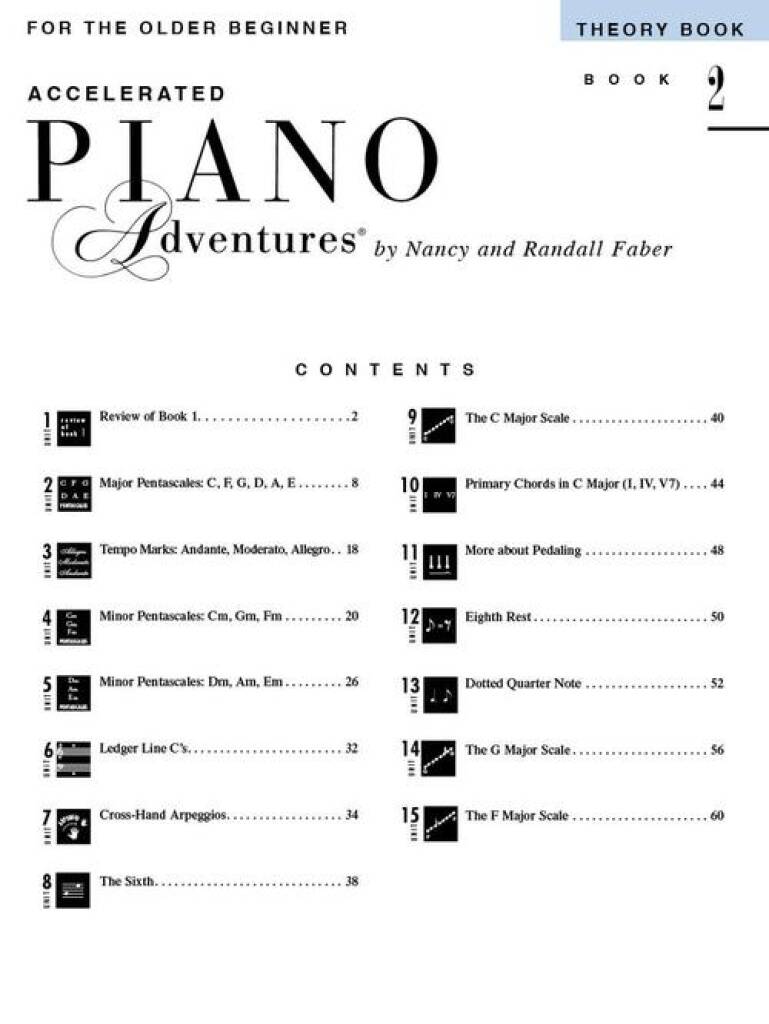 Piano Adventures for the Older Beginner Theory Bk2