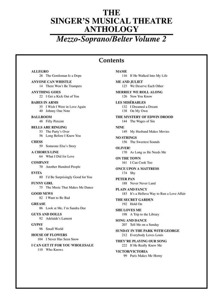 The Singer's Musical Theatre Anthology - Volume 2: (Arr. Richard Walters): Vocal And Piano