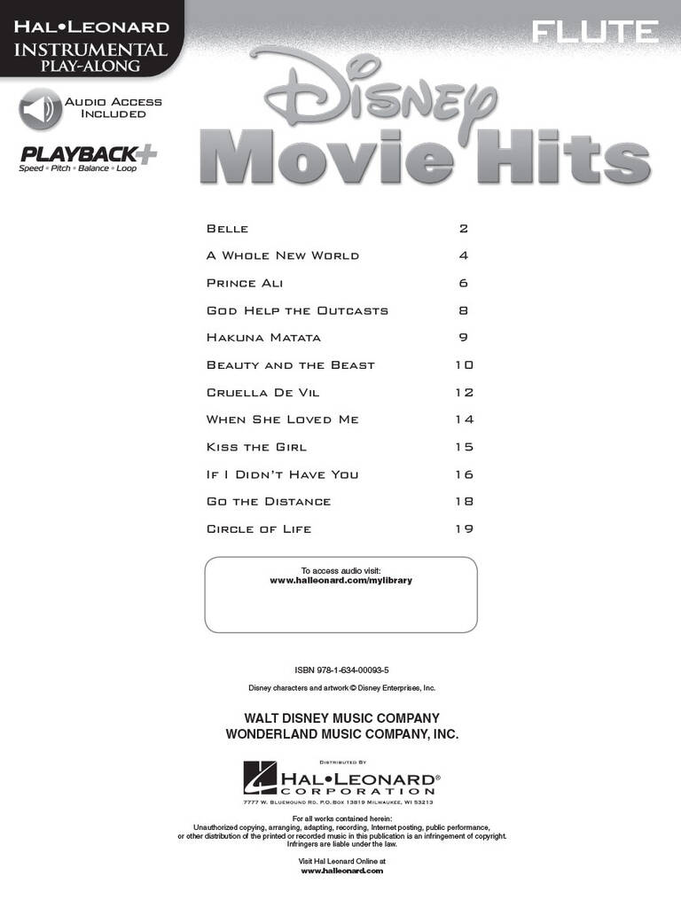 Disney Movie Hits: Flute Solo