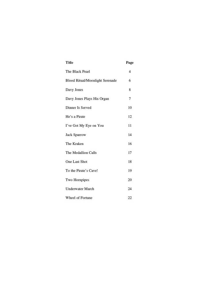 Pirates of the Caribbean: Alto Saxophone