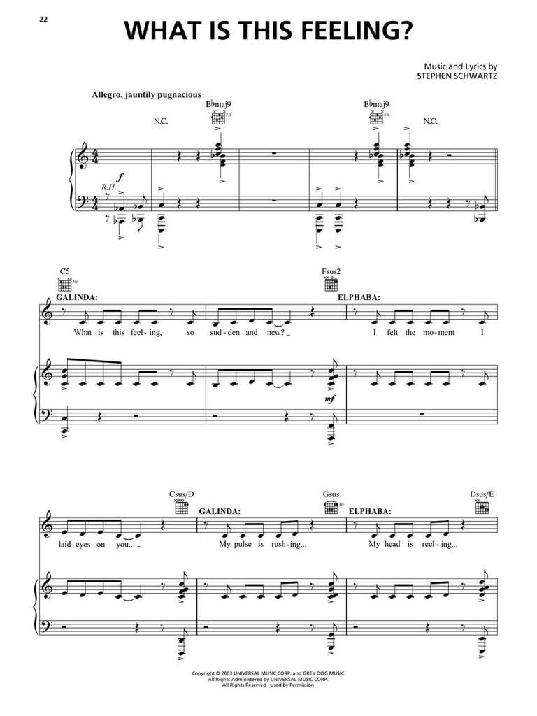 Stephen Schwartz: Wicked - Music from the Motion Picture: Vocal And Piano