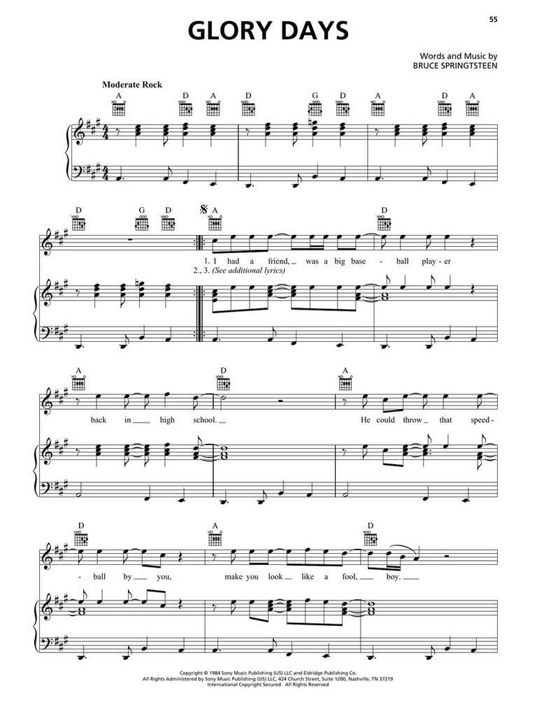 Bruce Springsteen: Bruce Springsteen Sheet Music Collection: Piano, Vocal And Guitar