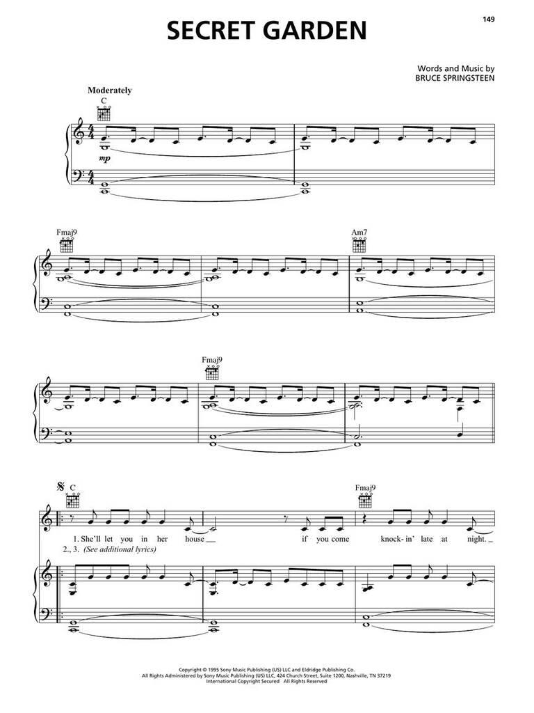 Bruce Springsteen: Bruce Springsteen Sheet Music Collection: Piano, Vocal And Guitar