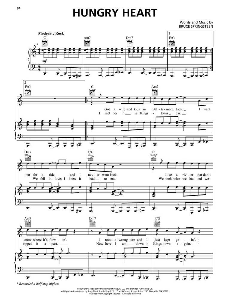 Bruce Springsteen: Bruce Springsteen Sheet Music Collection: Piano, Vocal And Guitar