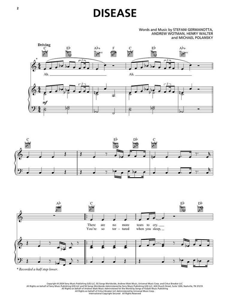 Lady Gaga: Lady Gaga - MAYHEM: Piano, Vocal And Guitar