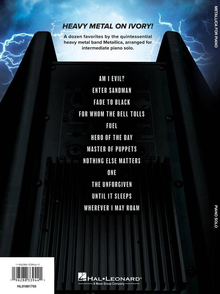 Metallica: Metallica for Piano Solo: Piano Solo