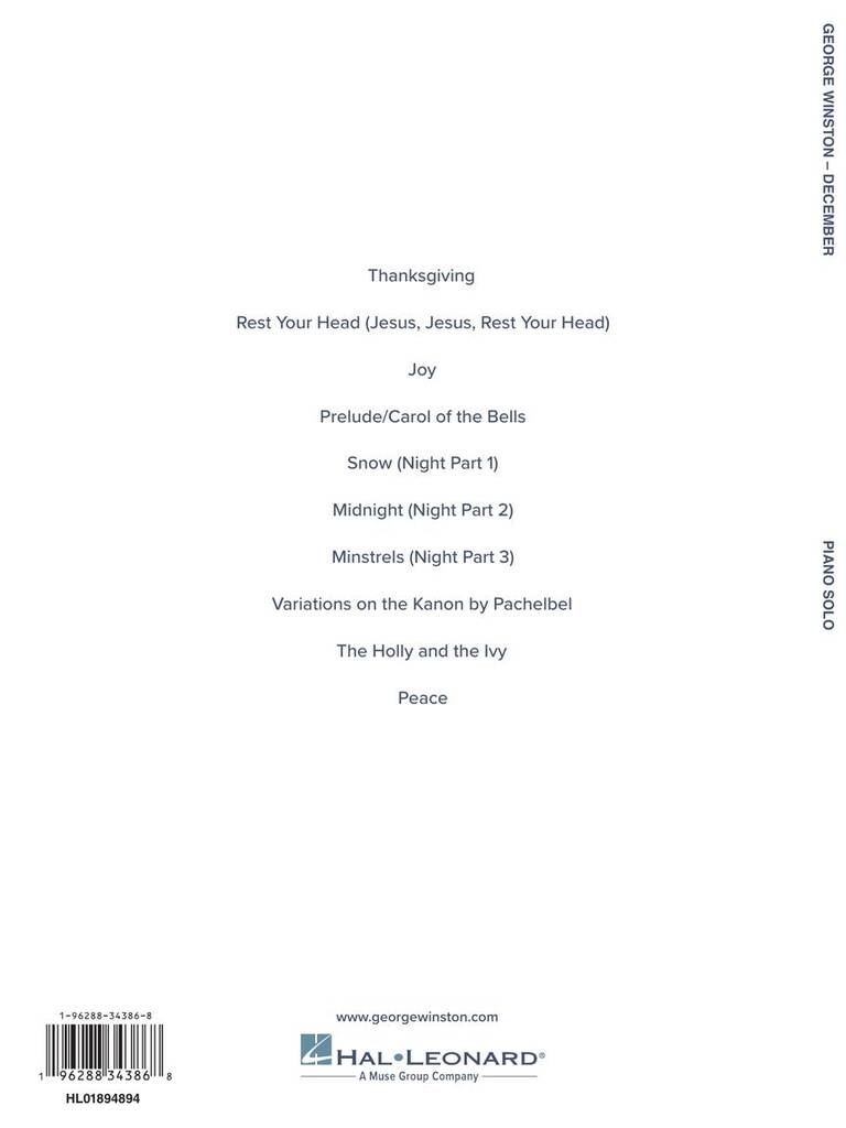 George Winston - December: Piano Solo