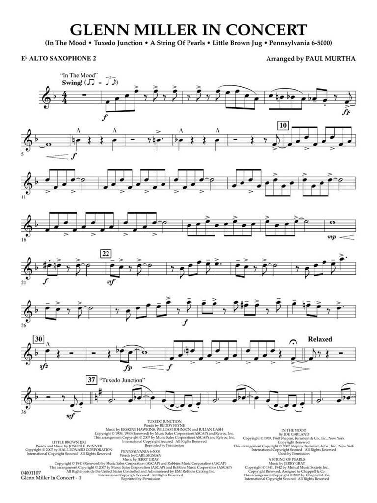 Glenn Miller: Glenn Miller in Concert: (Arr. Paul Murtha): Concert Band