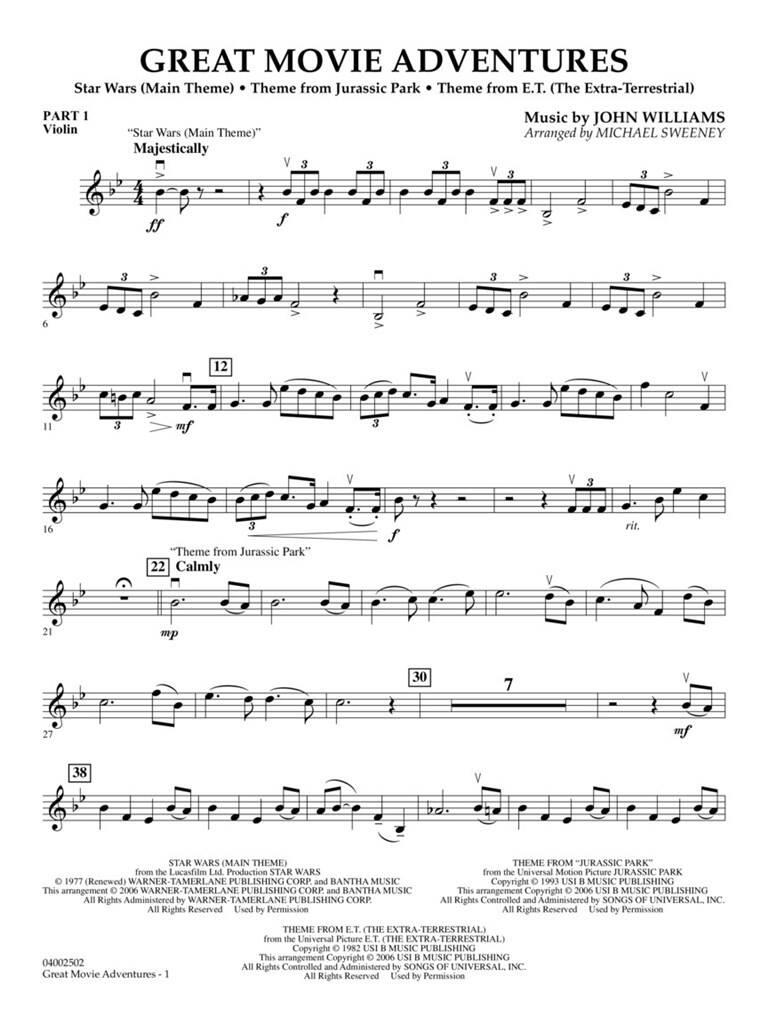 John Williams: Great Movie Adventures: (Arr. Michael Sweeney): Flexible Band
