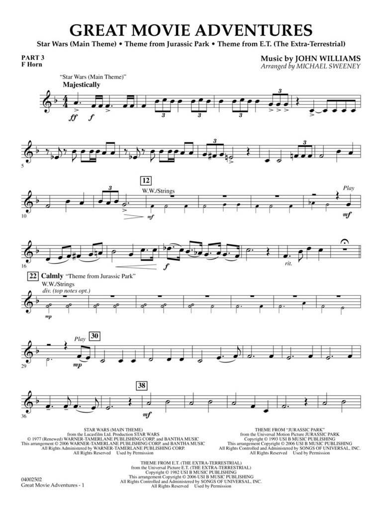 John Williams: Great Movie Adventures: (Arr. Michael Sweeney): Flexible Band