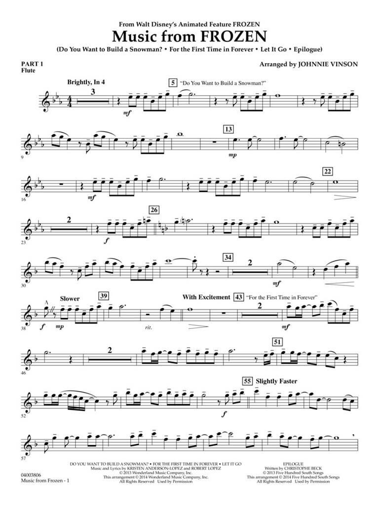 Kristen Anderson-Lopez: Music from Frozen: (Arr. Johnnie Vinson): Flexible Band