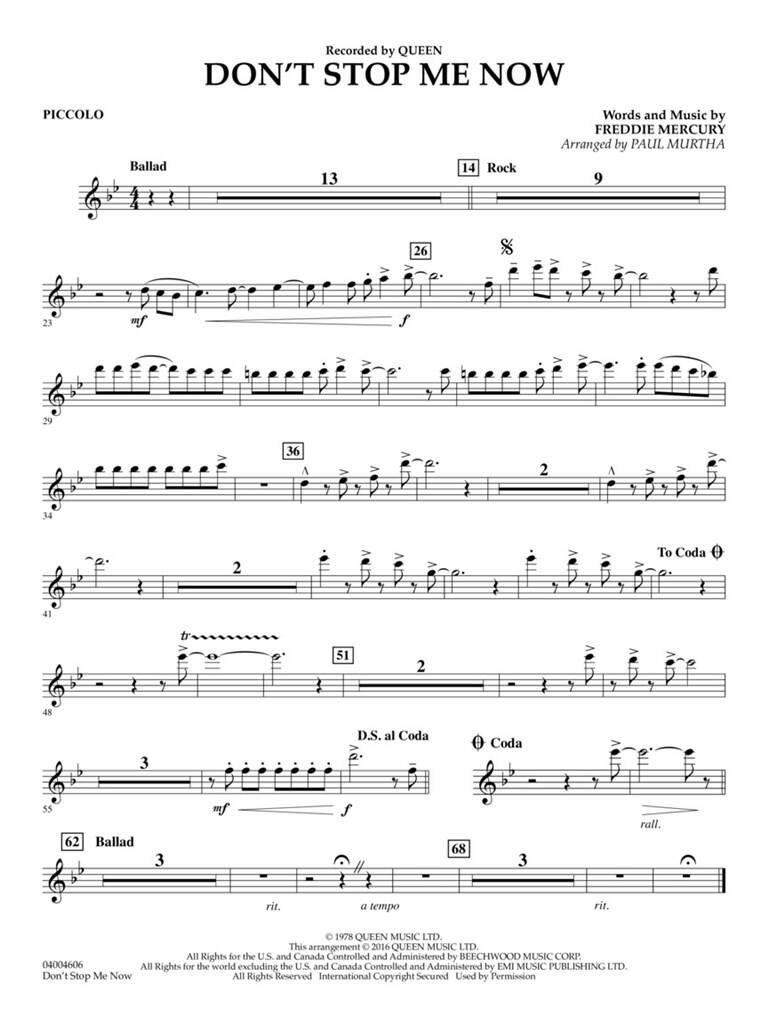 Freddie Mercury: Don't Stop Me Now: Concert Band