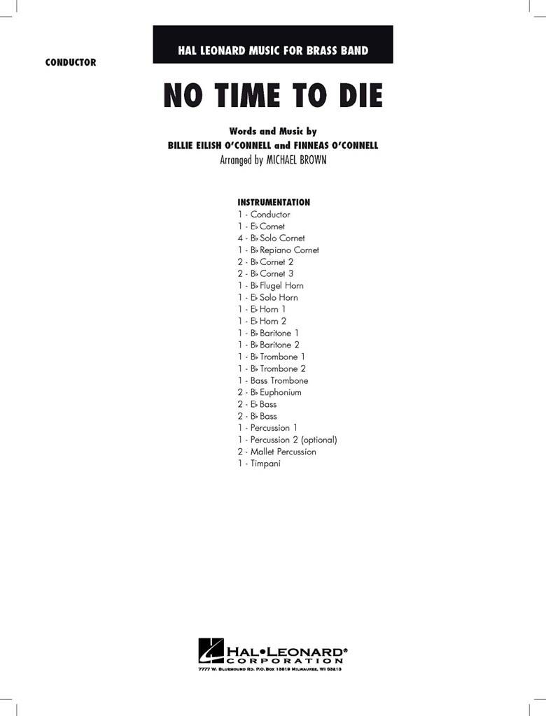No Time to Die: (Arr. Michael Brown): Brass Band