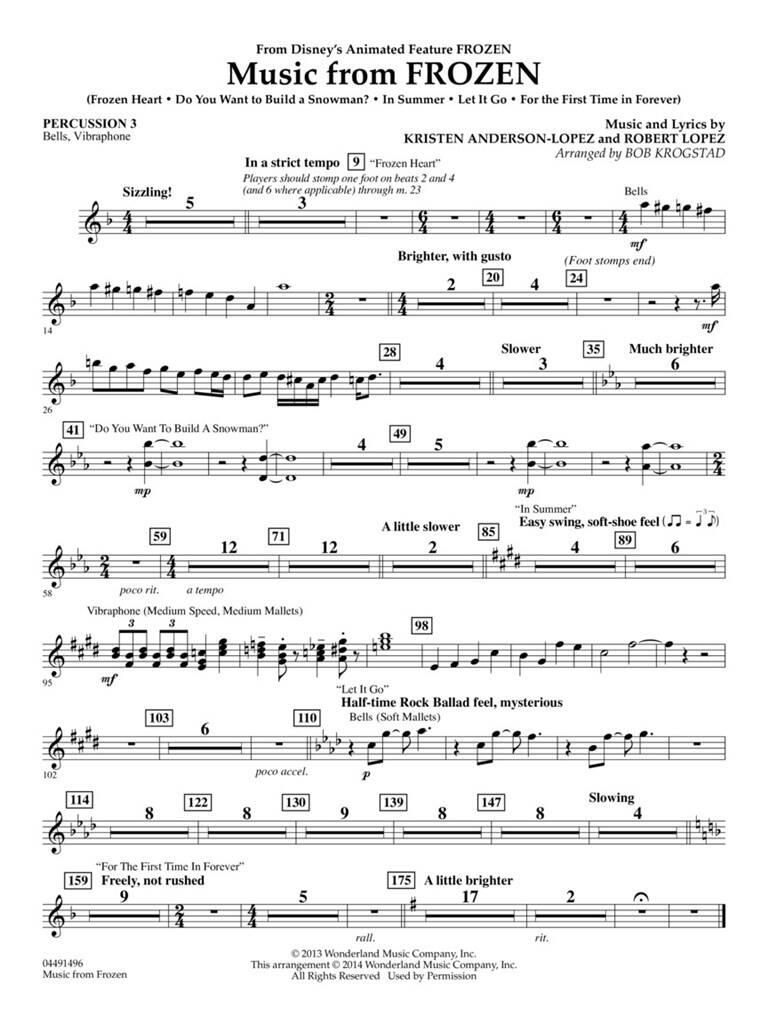 Kristen Anderson-Lopez: Music from Frozen: (Arr. Bob Krogstad): Orchestra