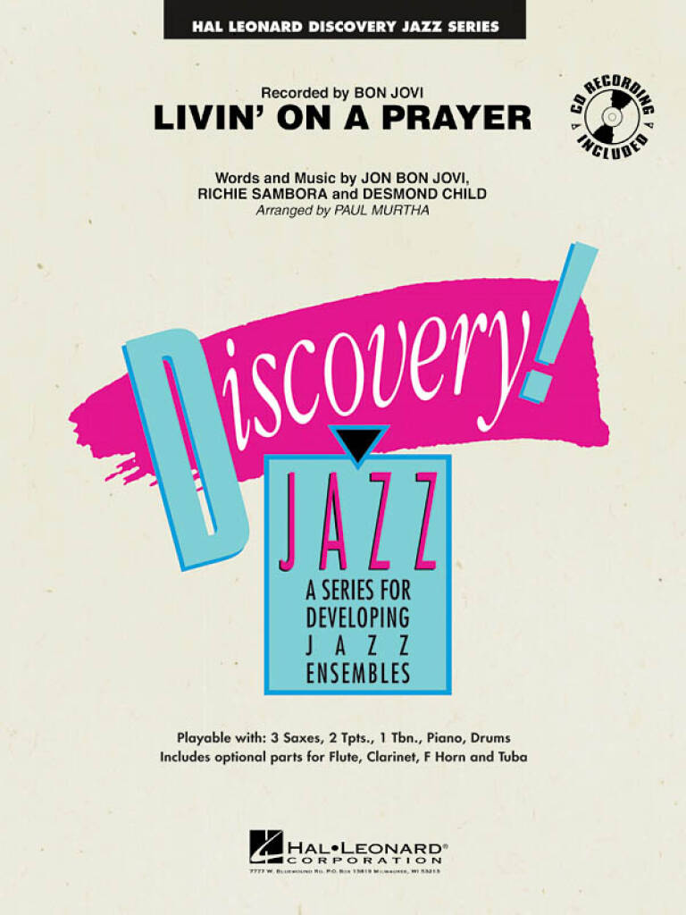 Jon Bon Jovi: Livin' on a Prayer: (Arr. Paul Murtha): Jazz Ensemble