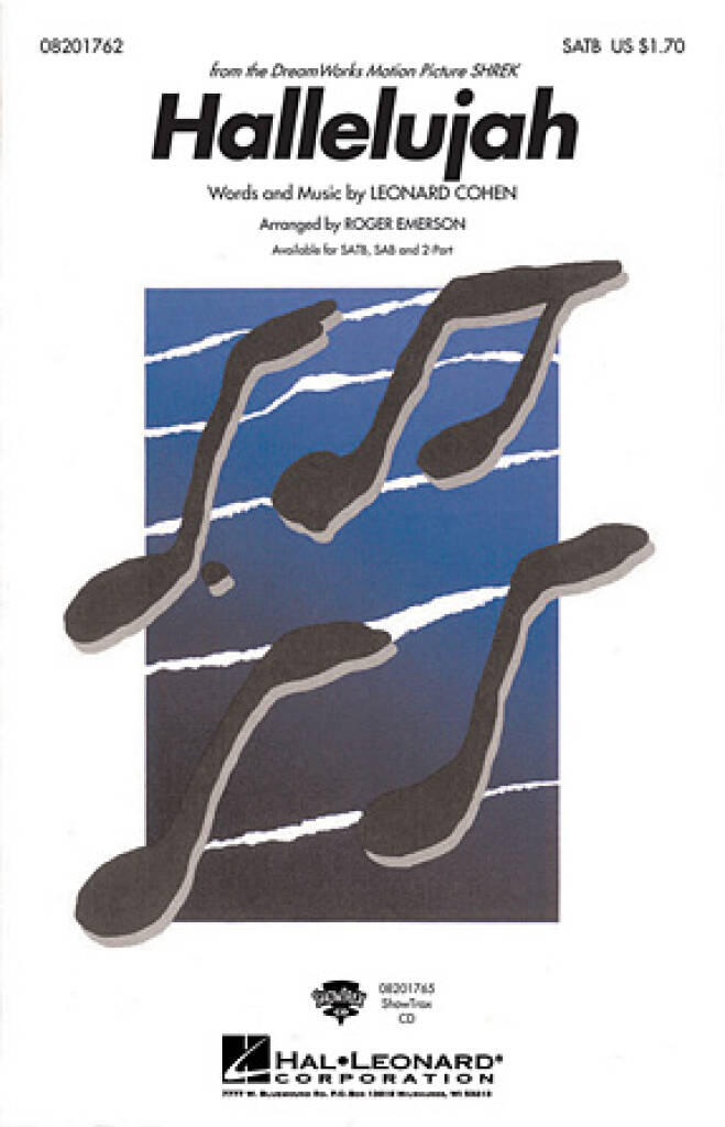 Leonard Cohen: Hallelujah: (Arr. Roger Emerson): Mixed Choir And Piano/Organ